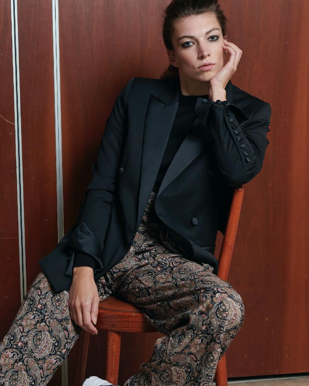 Sarah De Saint Hubert BEN TUXEDO JACKET - Black