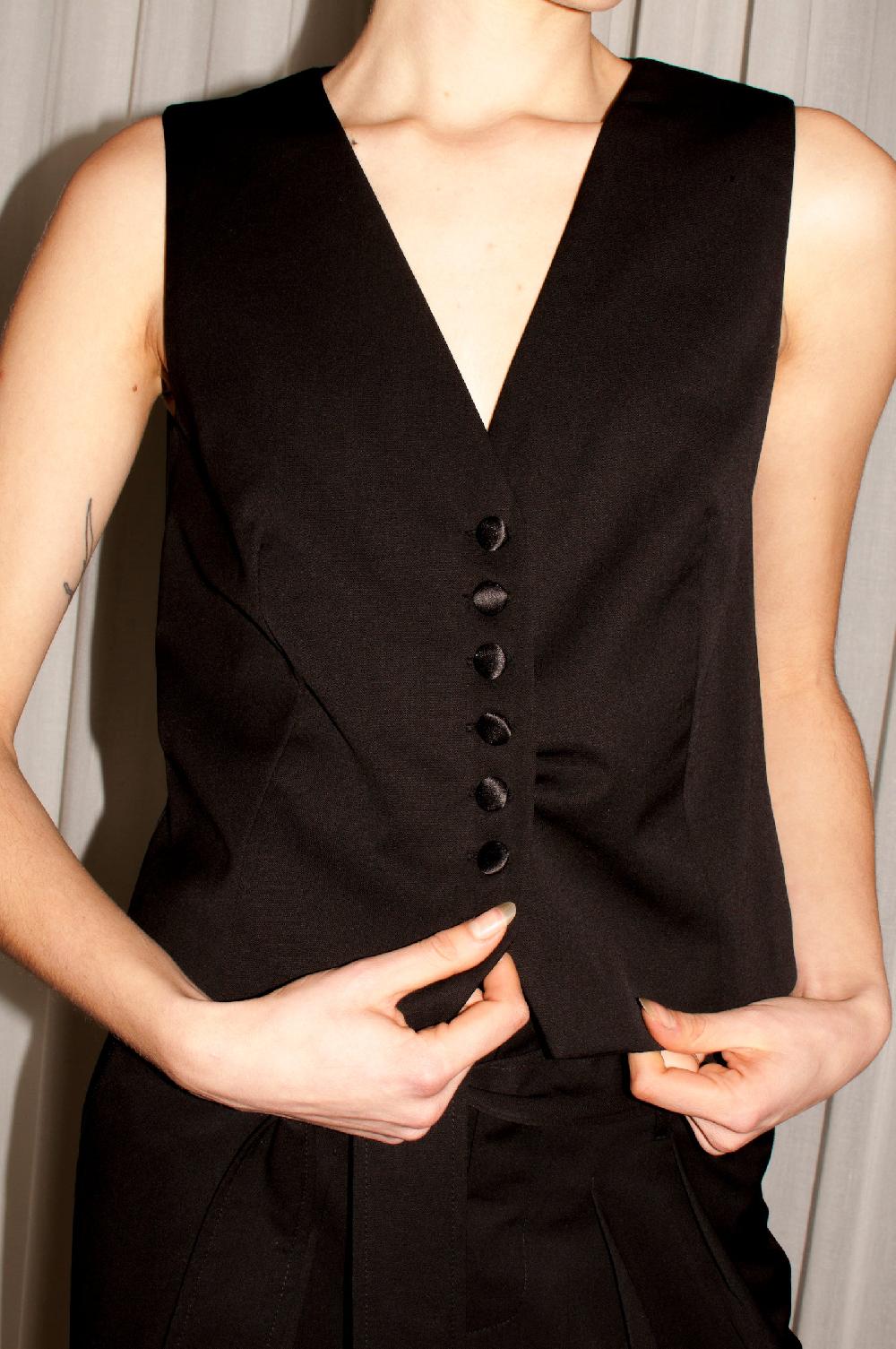 Sarah De Saint Hubert CARMEN WAISTCOAT - Black