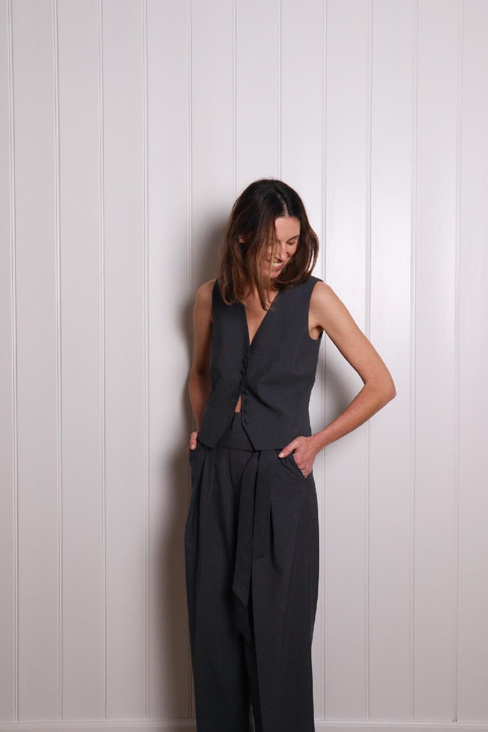 Sarah De Saint Hubert CARMEN WAISTCOAT - Grey