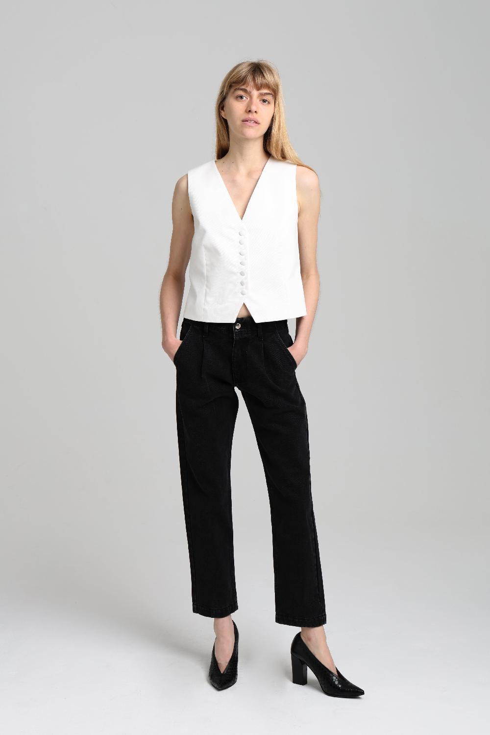 sarah de saint hubert CARMEN WAISTCOAT - Off-white