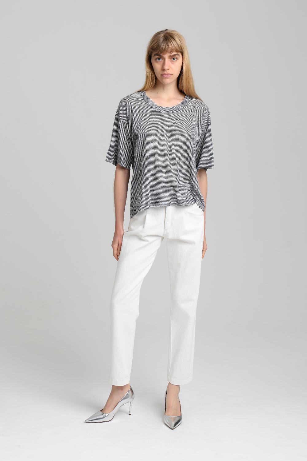 sarah de saint hubert CESCA T-SHIRT - navy stripes