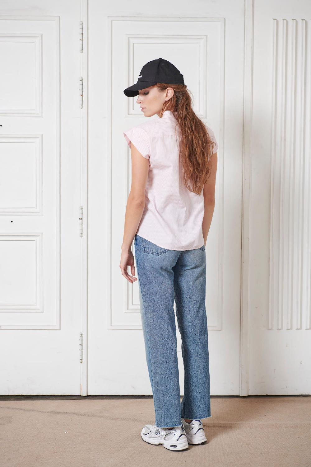 Sarah De Saint Hubert ELISE SHIRT - Pink Stripes