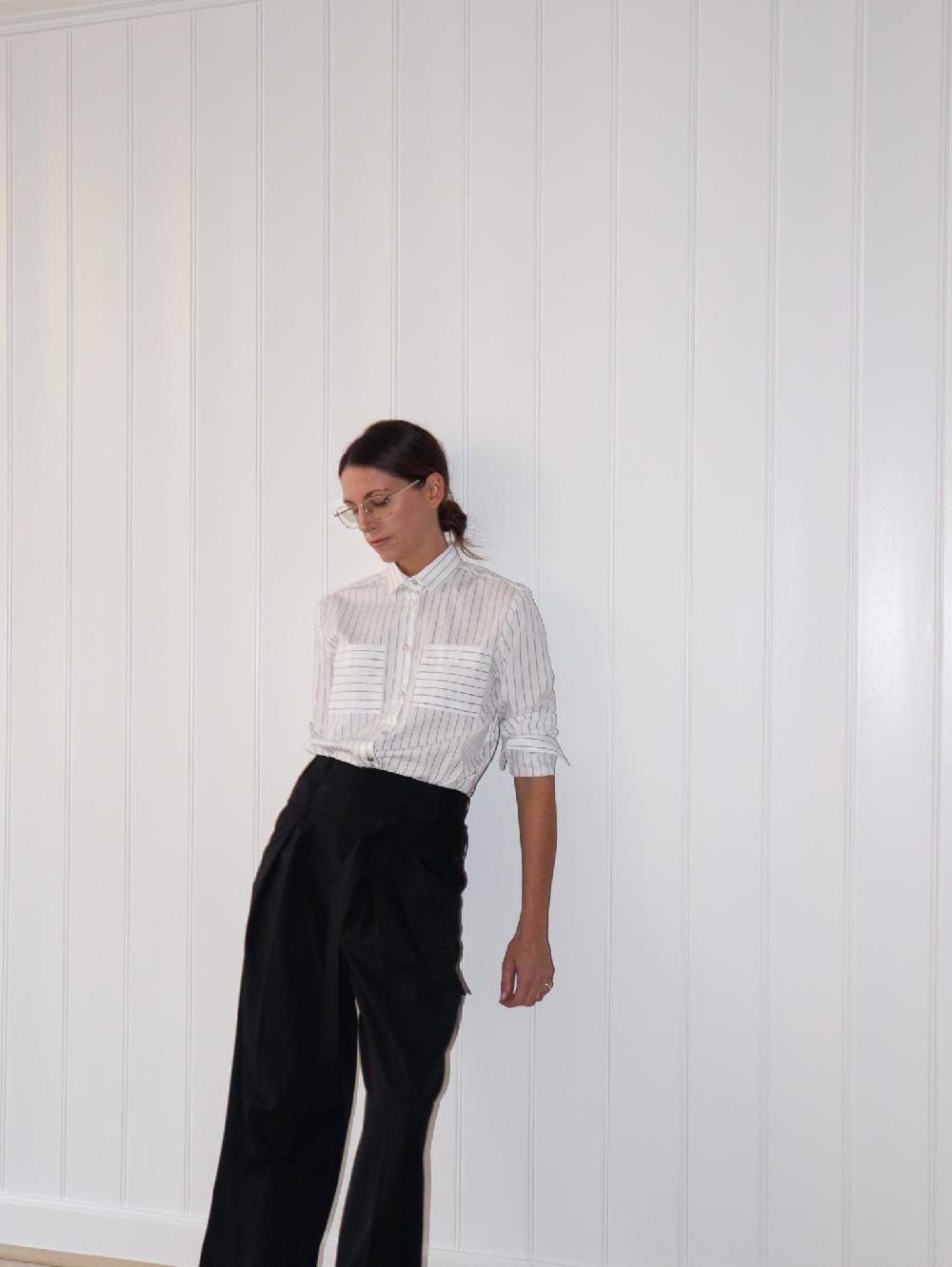 Sarah De Saint Hubert FELIS SHIRT - Black Stripes