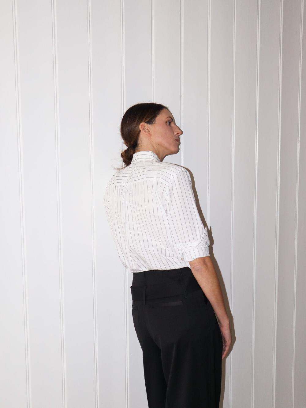 Sarah De Saint Hubert FELIS SHIRT - Black Stripes