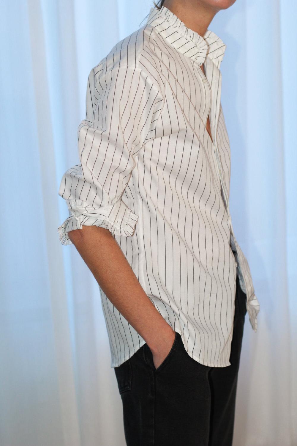 Sarah De Saint Hubert FLO SHIRT - Black Stripes