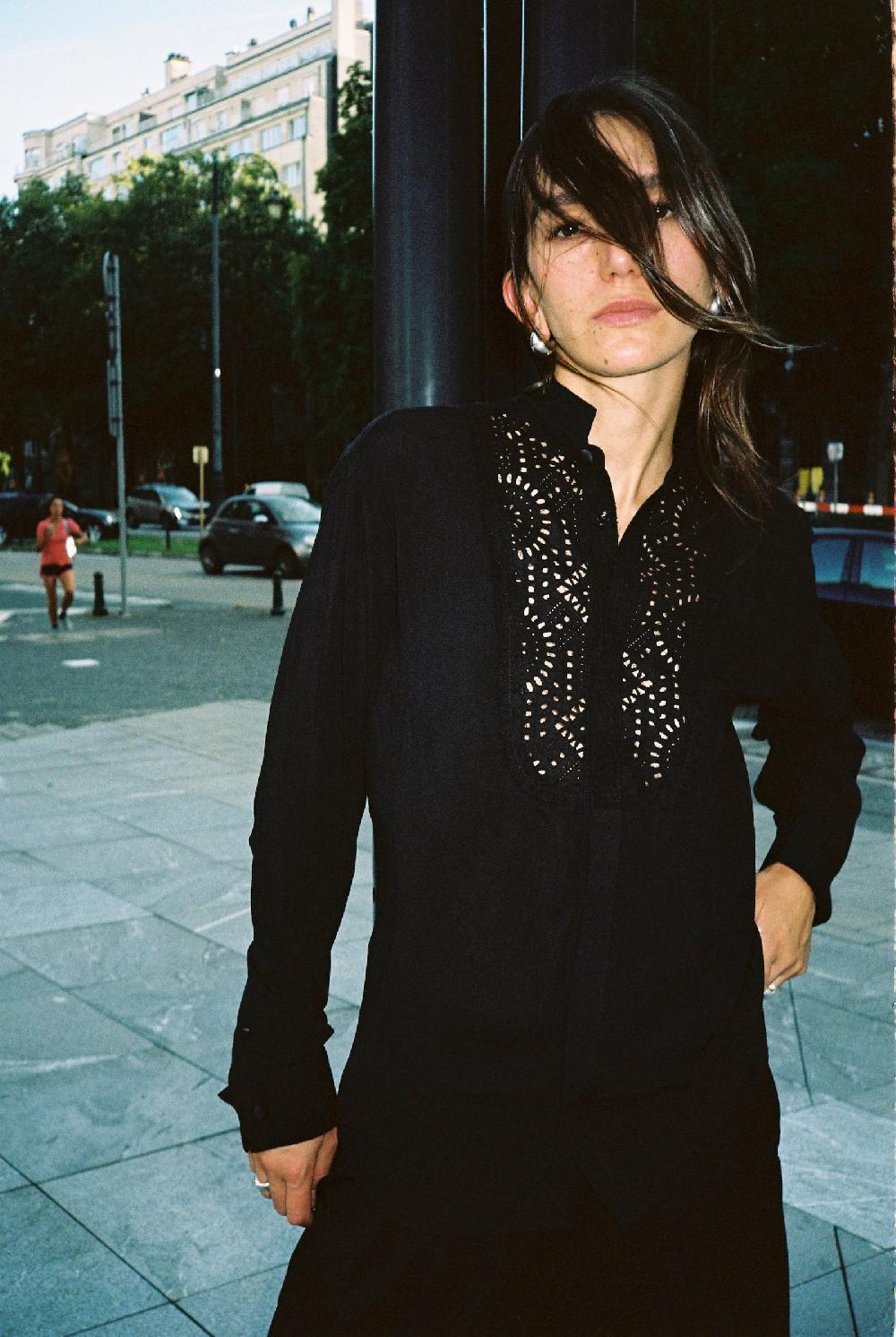 sarah de saint hubert FLORA SHIRT - Black