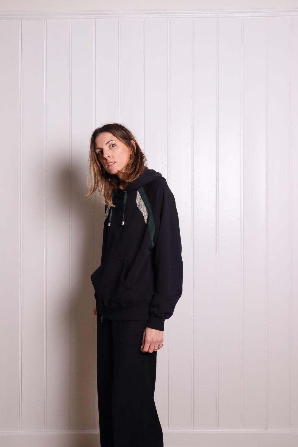 Sarah De Saint Hubert IAN CHAINS HOODIE - Black