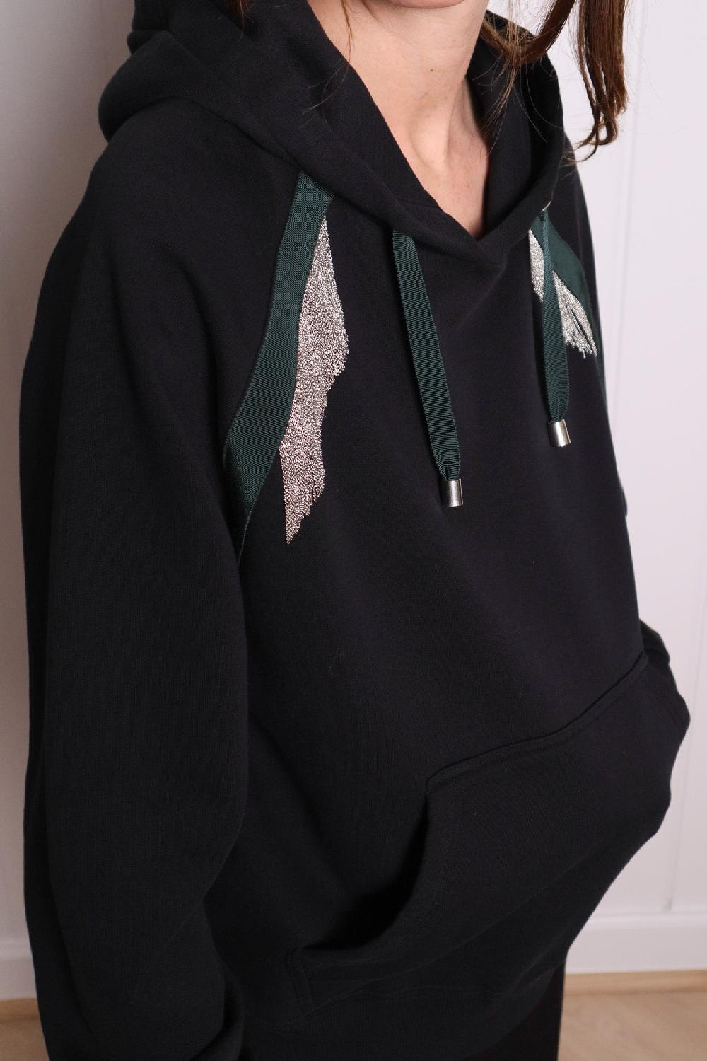 Sarah De Saint Hubert IAN CHAINS HOODIE - Black