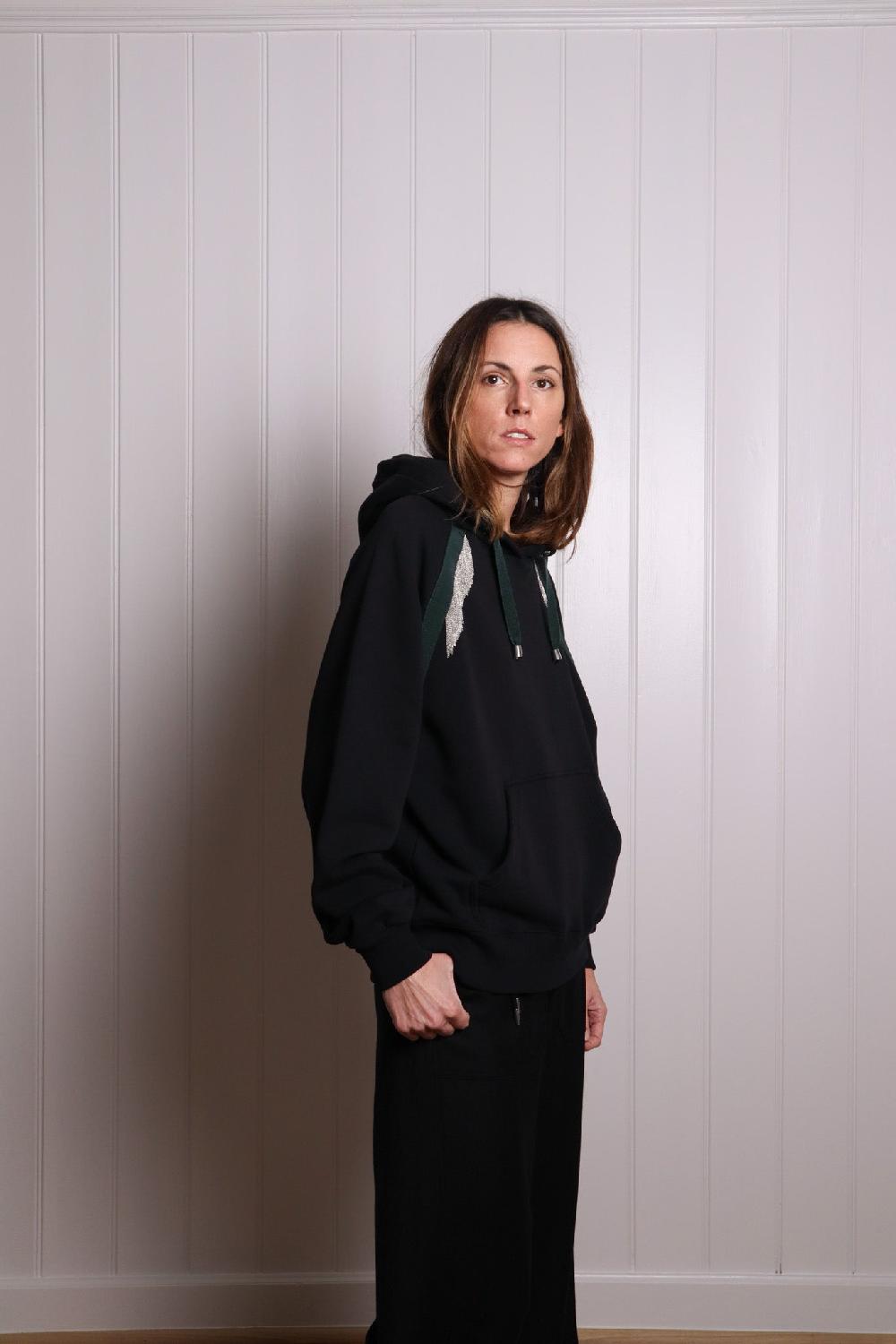Sarah De Saint Hubert IAN CHAINS HOODIE - Black