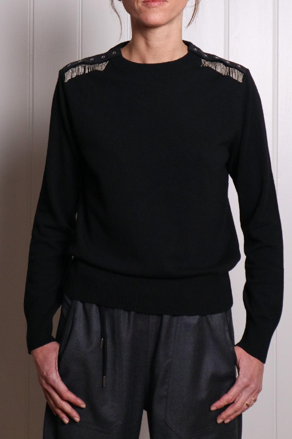 Sarah De Saint Hubert ISA CHAINS JUMPER - Black