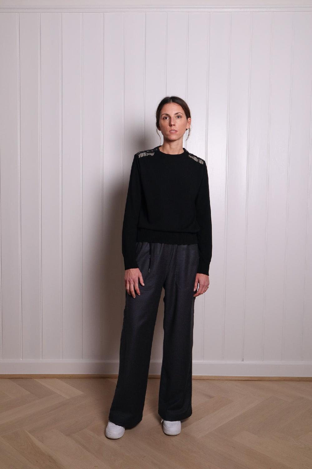 Sarah De Saint Hubert ISA CHAINS JUMPER - Black