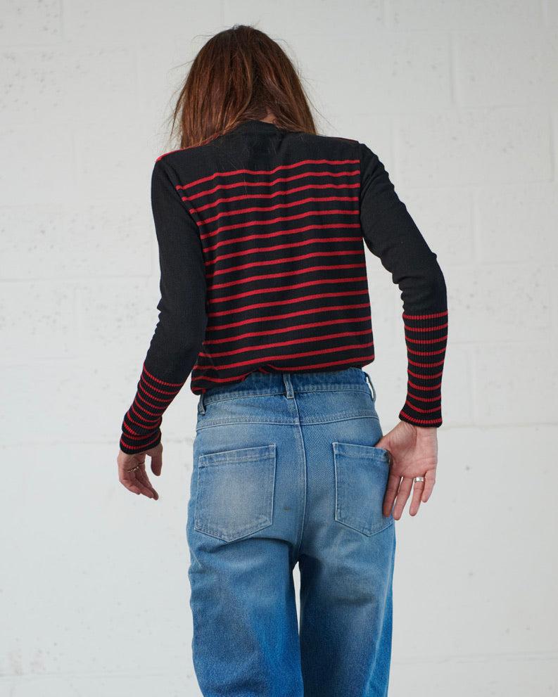Sarah De Saint Hubert ISA CHAINS JUMPER - Red/Black
