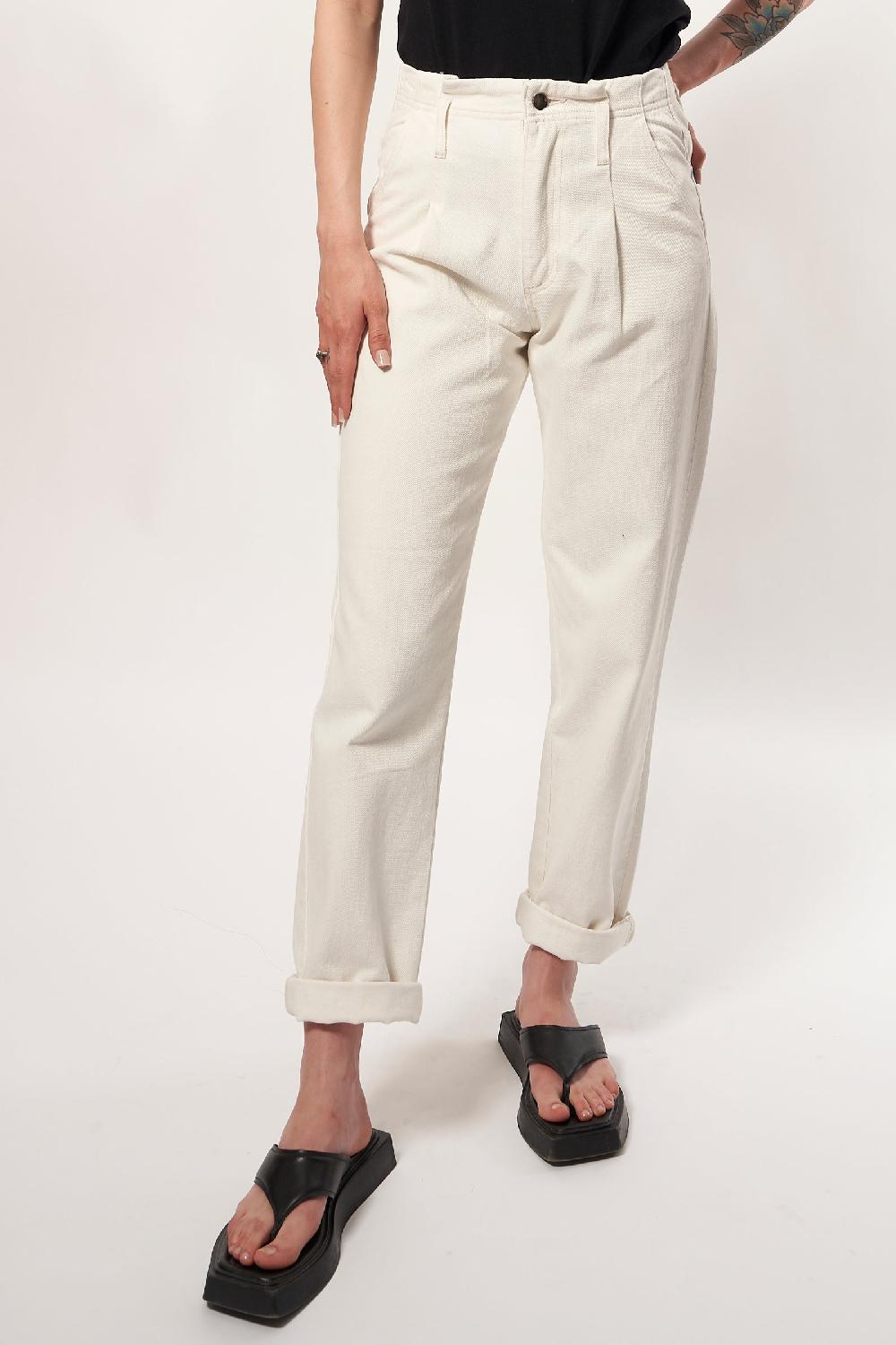 Sarah De Saint Hubert JANE CHAINS JEANS - Écru