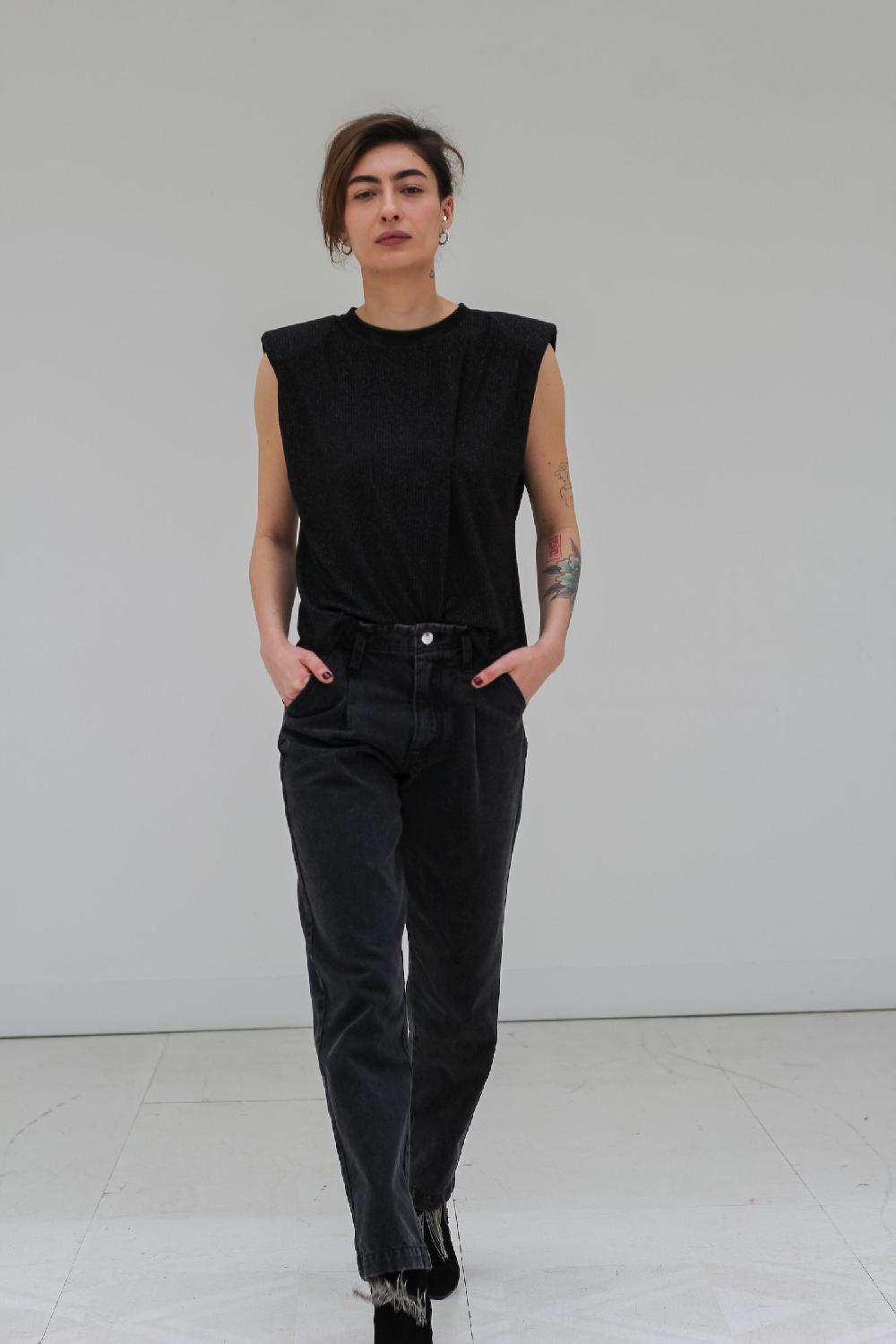 Sarah De Saint Hubert JANE JEANS - Off-Black
