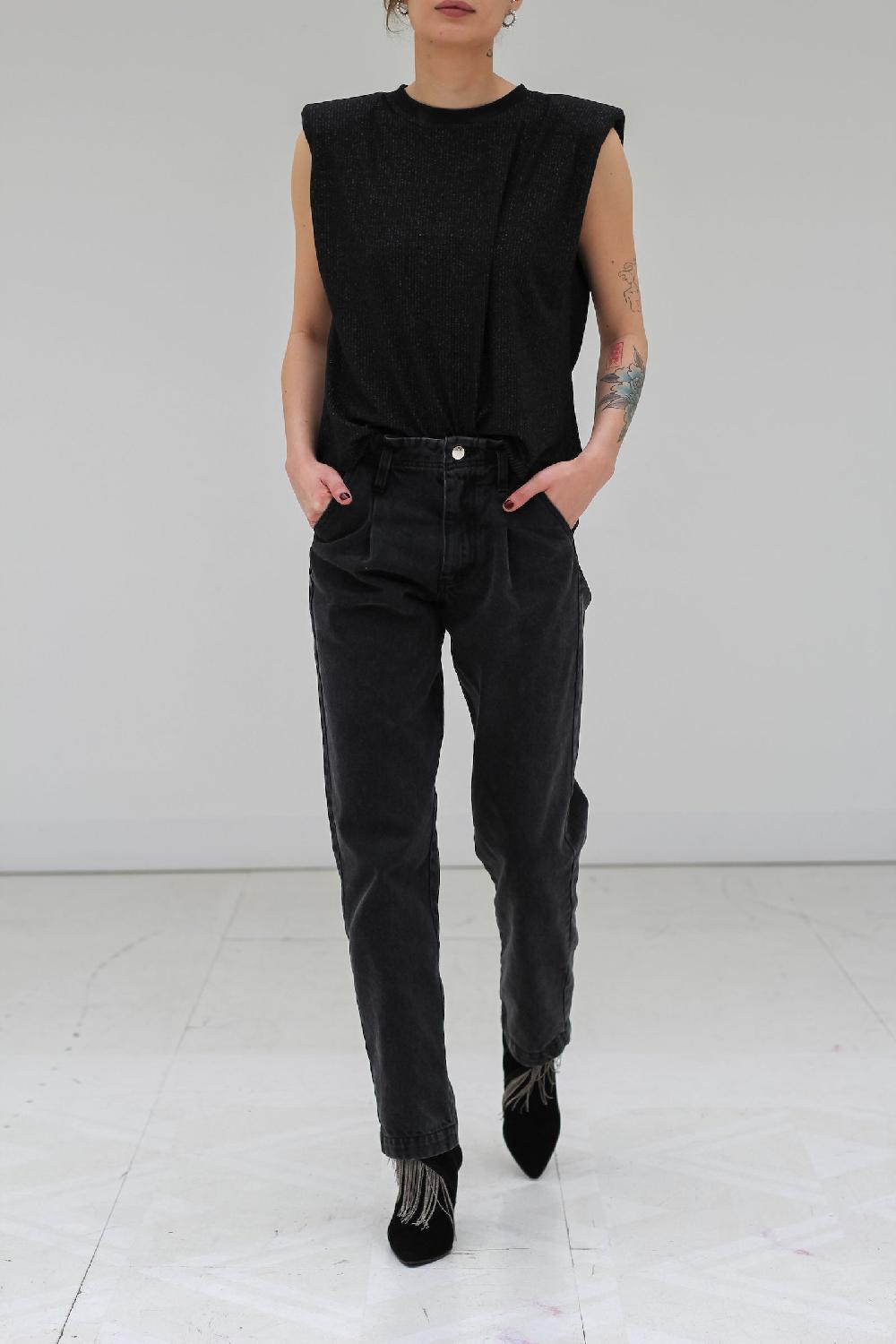 Sarah De Saint Hubert JANE JEANS - Off-Black