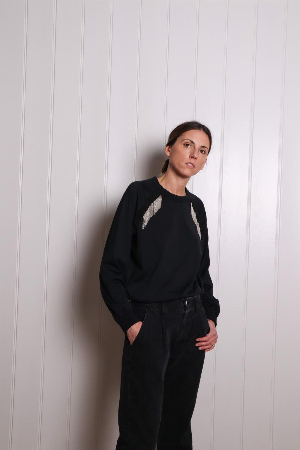 Sarah De Saint Hubert LOLA CHAINS T-SHIRT - Black