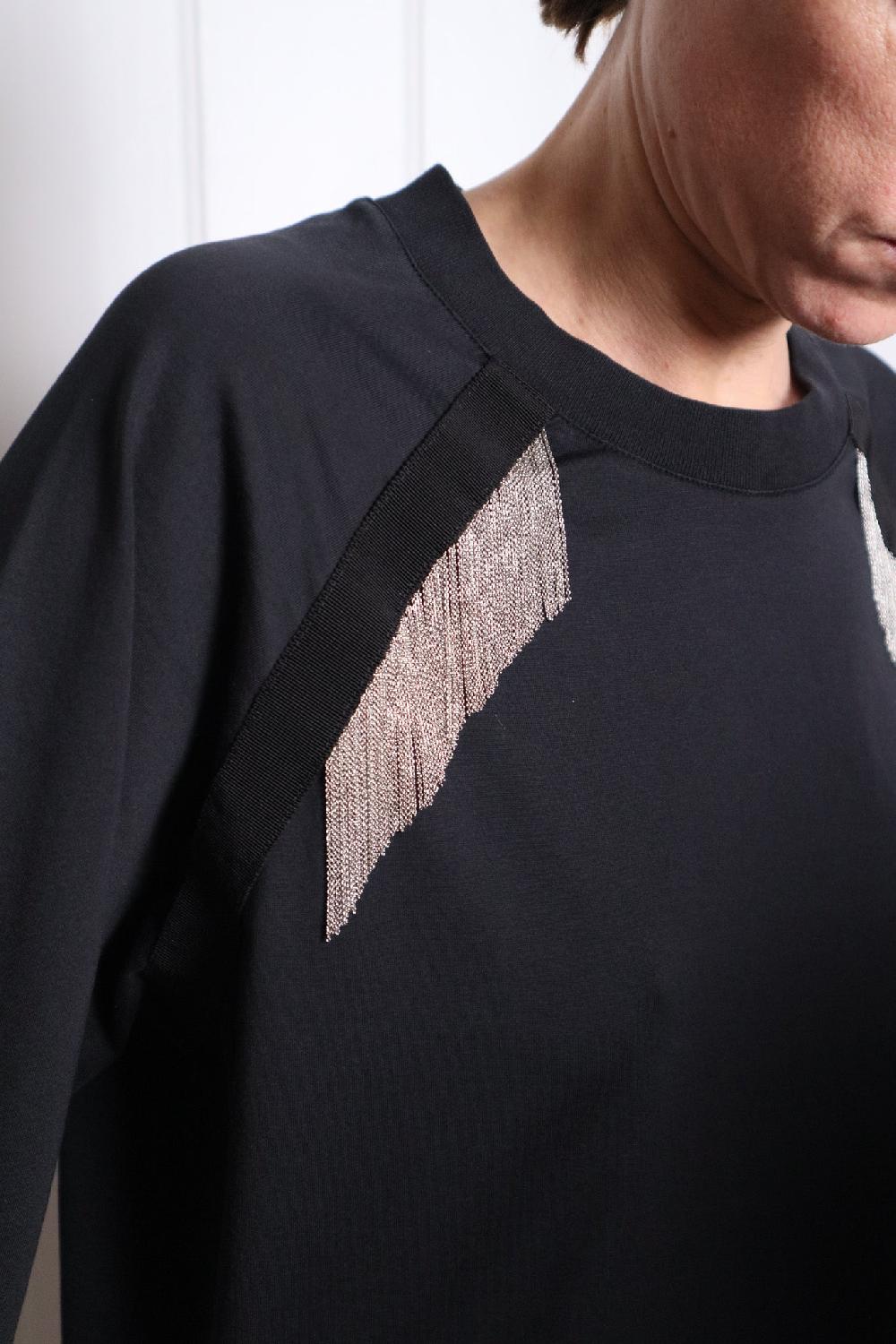 Sarah De Saint Hubert LOLA CHAINS T-SHIRT - Black