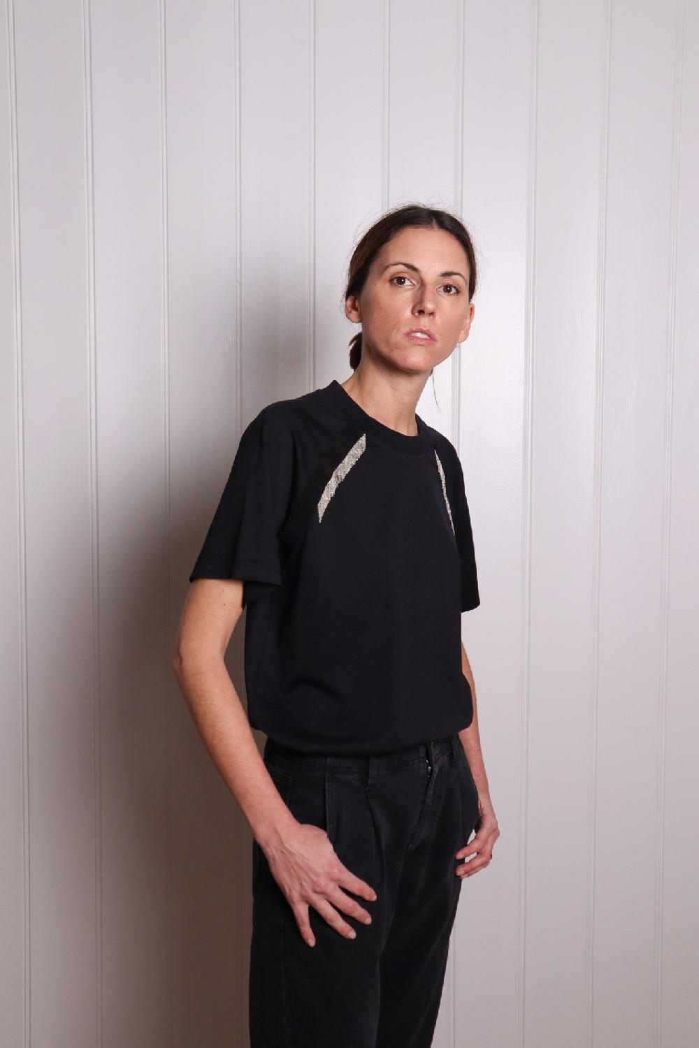 Sarah De Saint Hubert LOU CHAINS T-SHIRT - Black