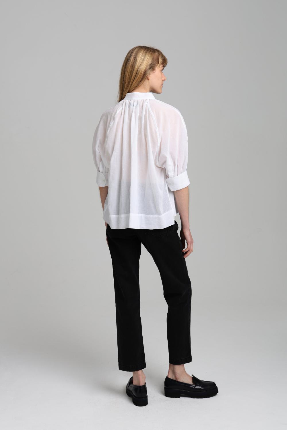 Sarah De Saint Hubert MADELEINE SHIRT - White Voile