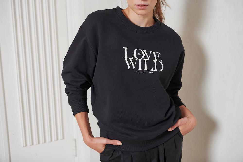 Sarah De Saint Hubert MARTY SWEATSHIRT - Black
