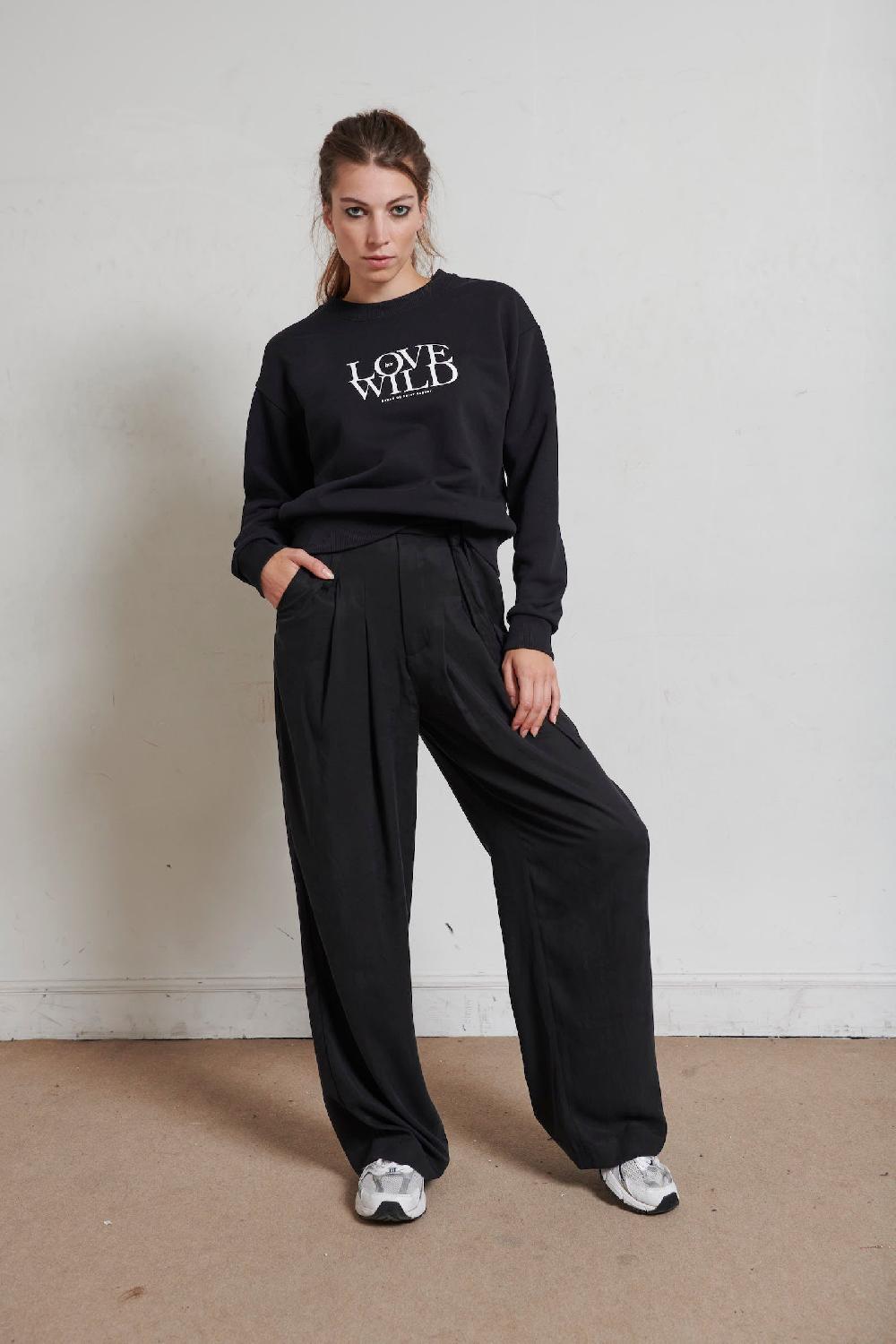 sarah de saint hubert MARTY SWEATSHIRT - Black