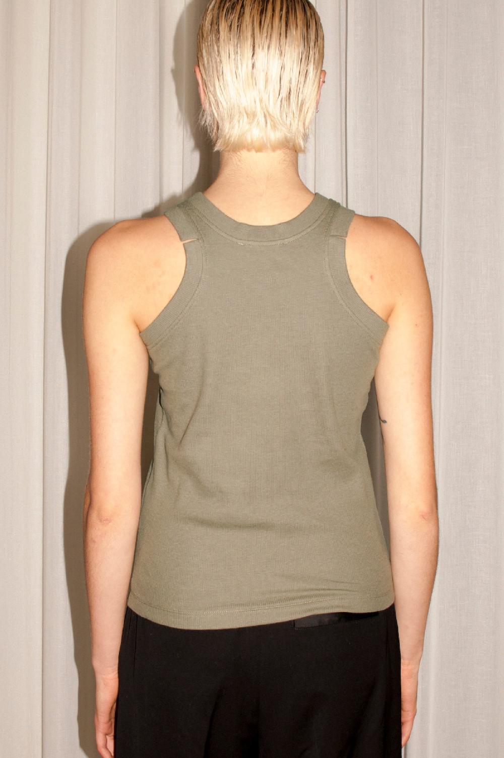 Sarah De Saint Hubert MONA TANK TOP - Khaki