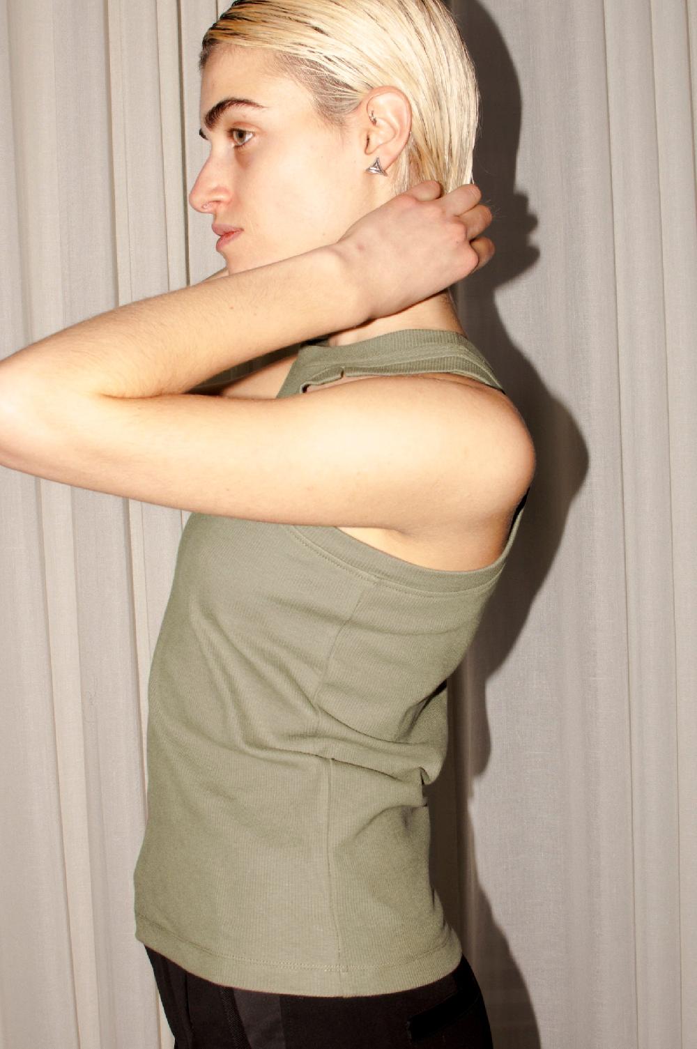 Sarah De Saint Hubert MONA TANK TOP - Khaki
