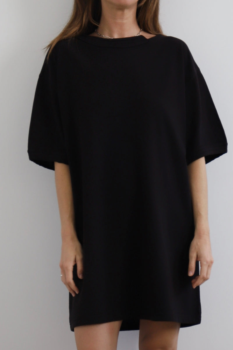 sarah de saint hubert NATH T SHIRT DRESS - Black