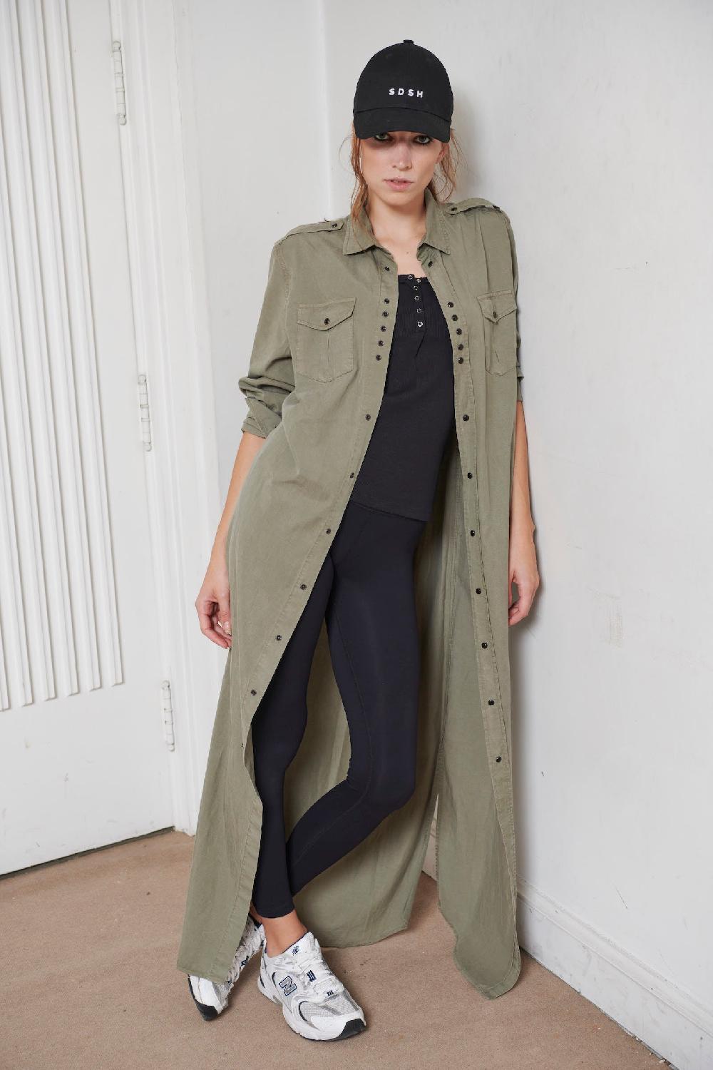 Sarah De Saint Hubert TESS SHIRT DRESS - Khaki