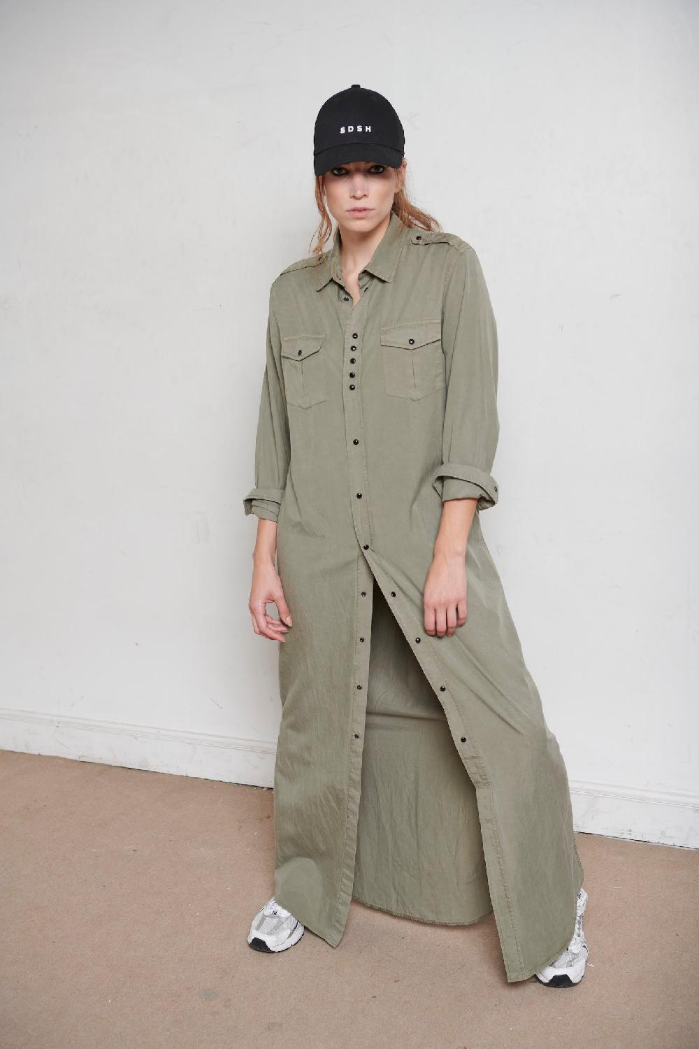 Sarah De Saint Hubert TESS SHIRT DRESS - Khaki