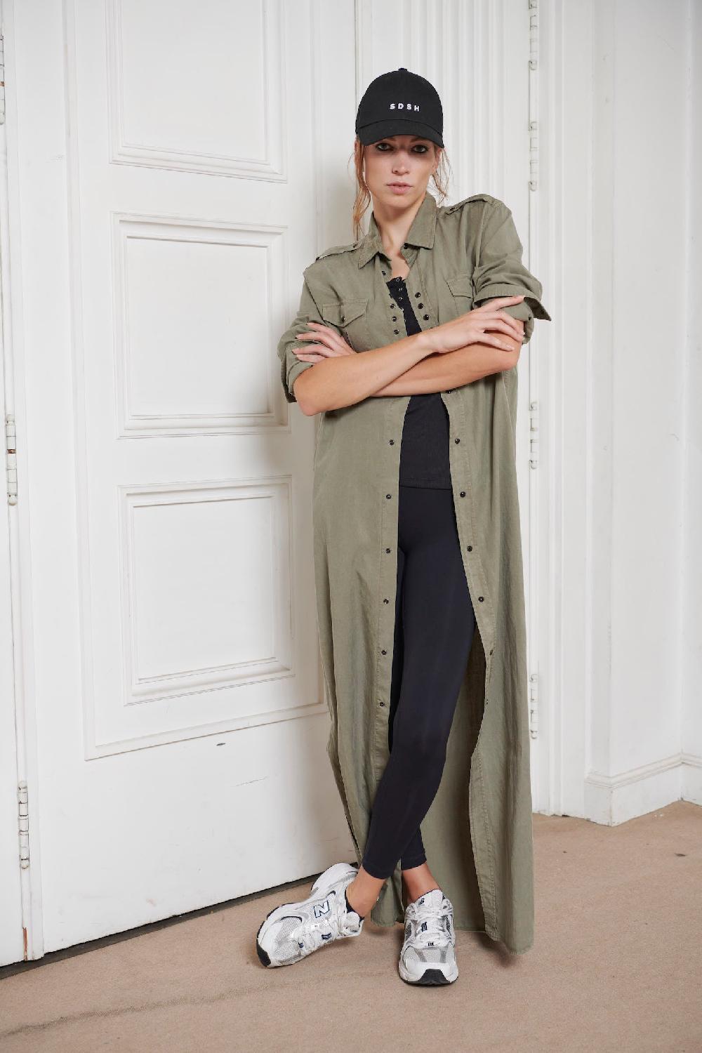 sarah de saint hubert TESS SHIRT DRESS - Khaki