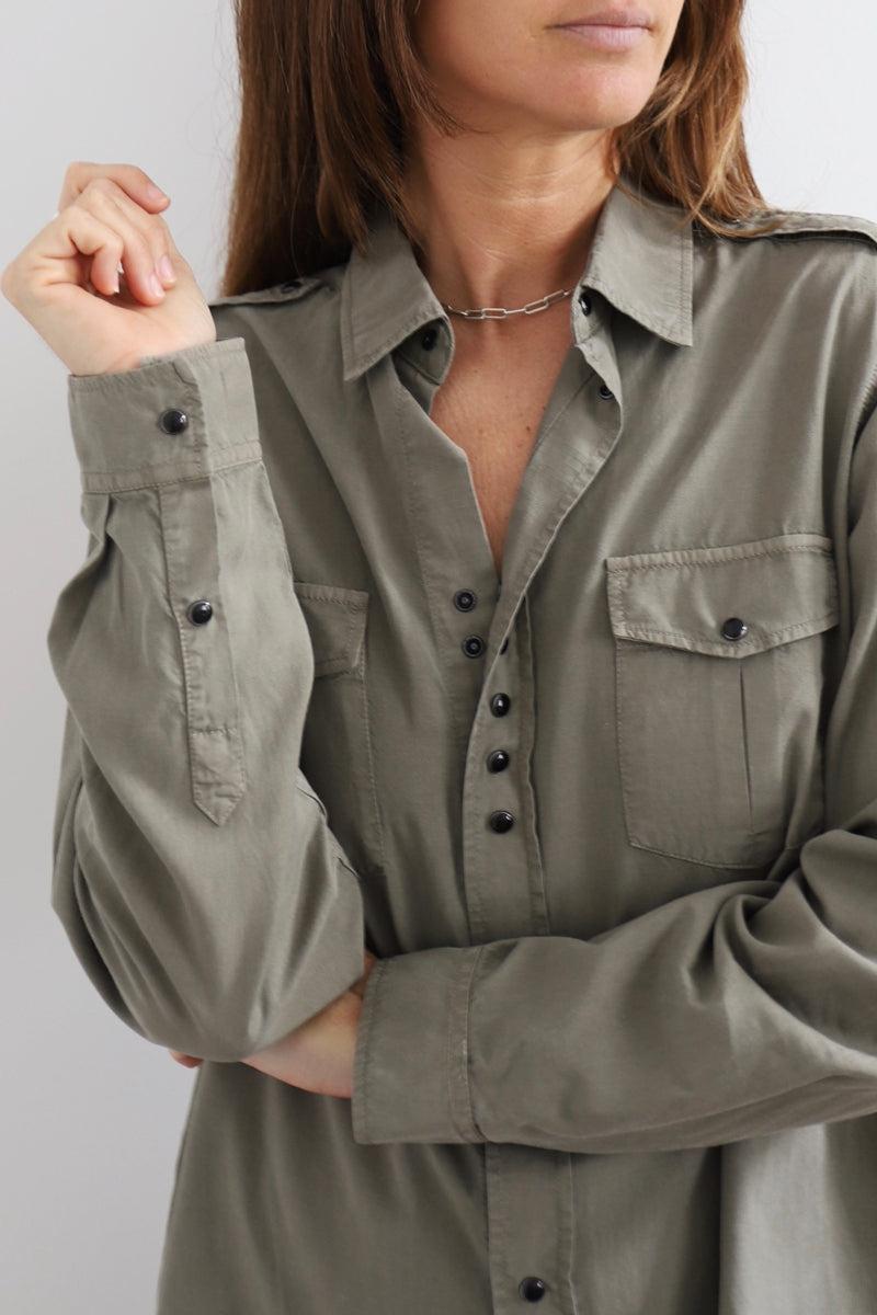 Sarah De Saint Hubert THÉA SHIRT DRESS - Khaki