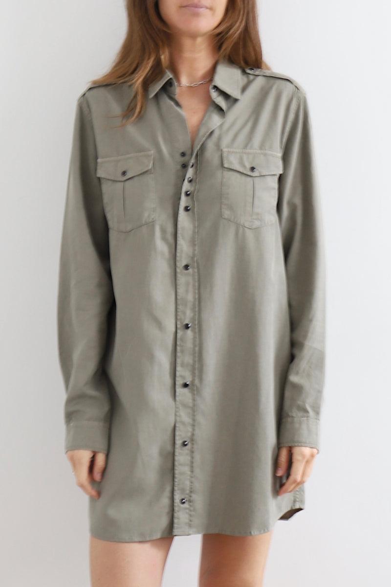 sarah de saint hubert THÉA SHIRT DRESS - Khaki