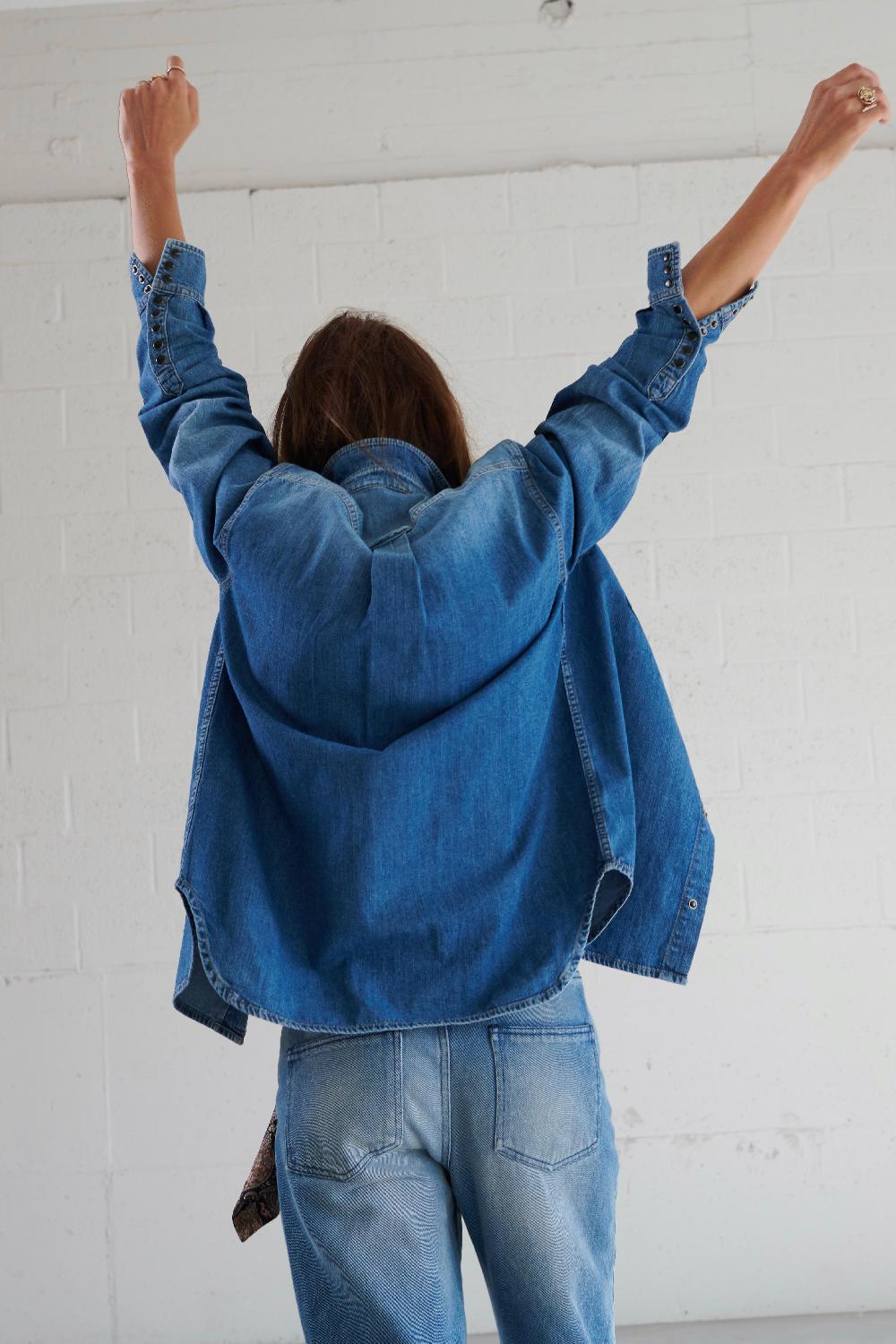 Sarah De Saint Hubert TITI SHIRT - Dark Blue Denim