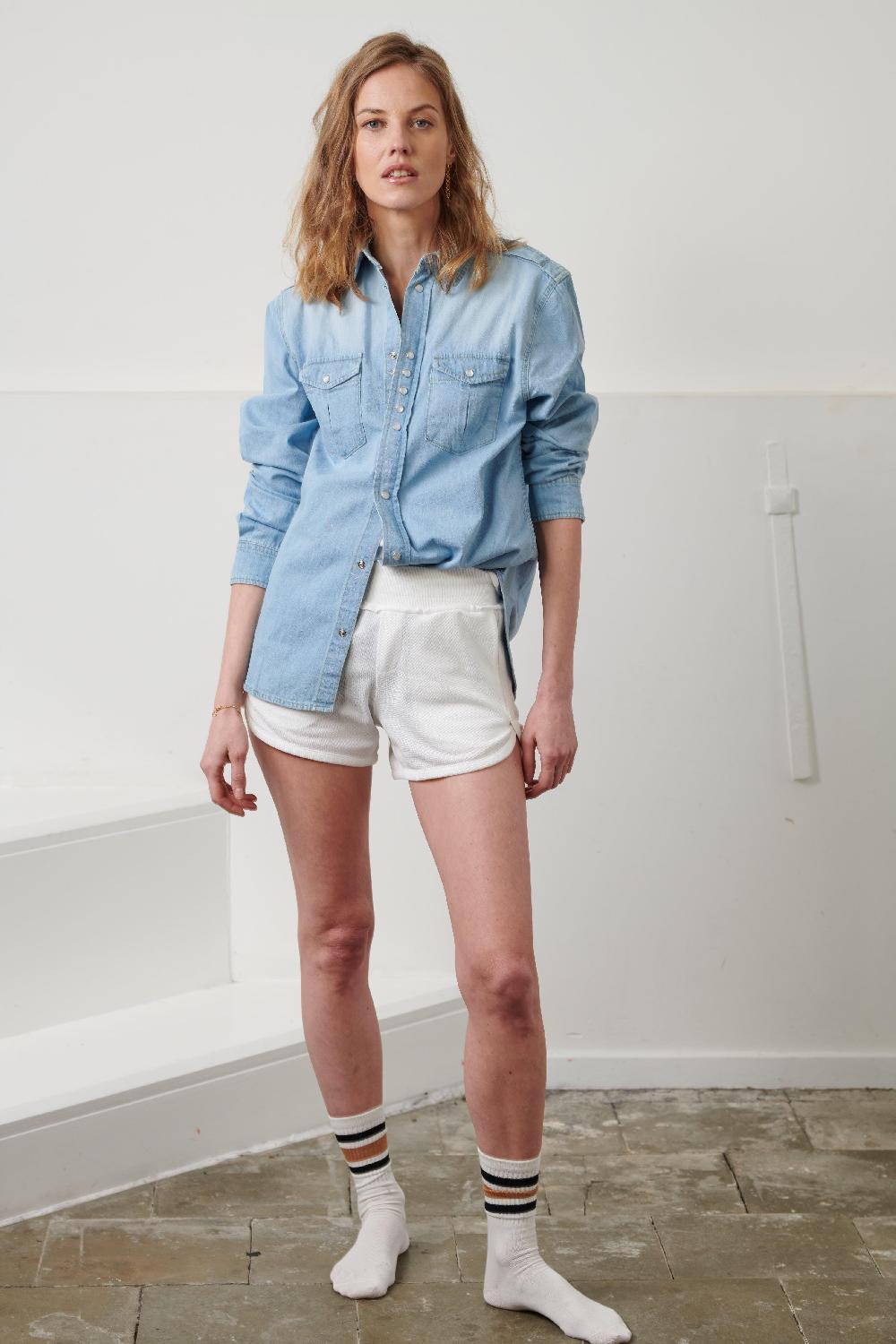 Sarah De Saint Hubert TITI SHIRT - Light Blue Denim