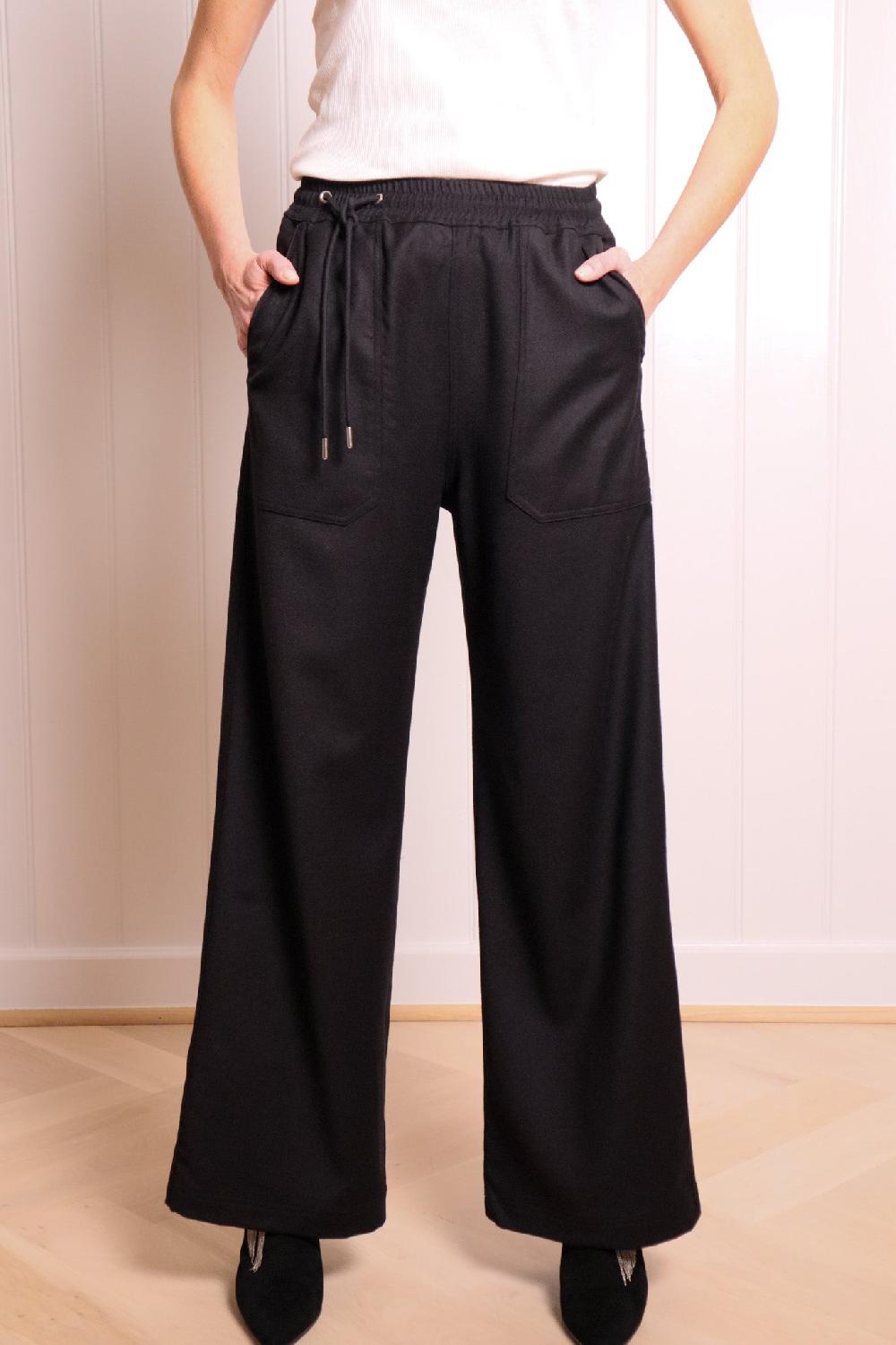 Sarah De Saint Hubert VIC FLANNEL TROUSERS - Black