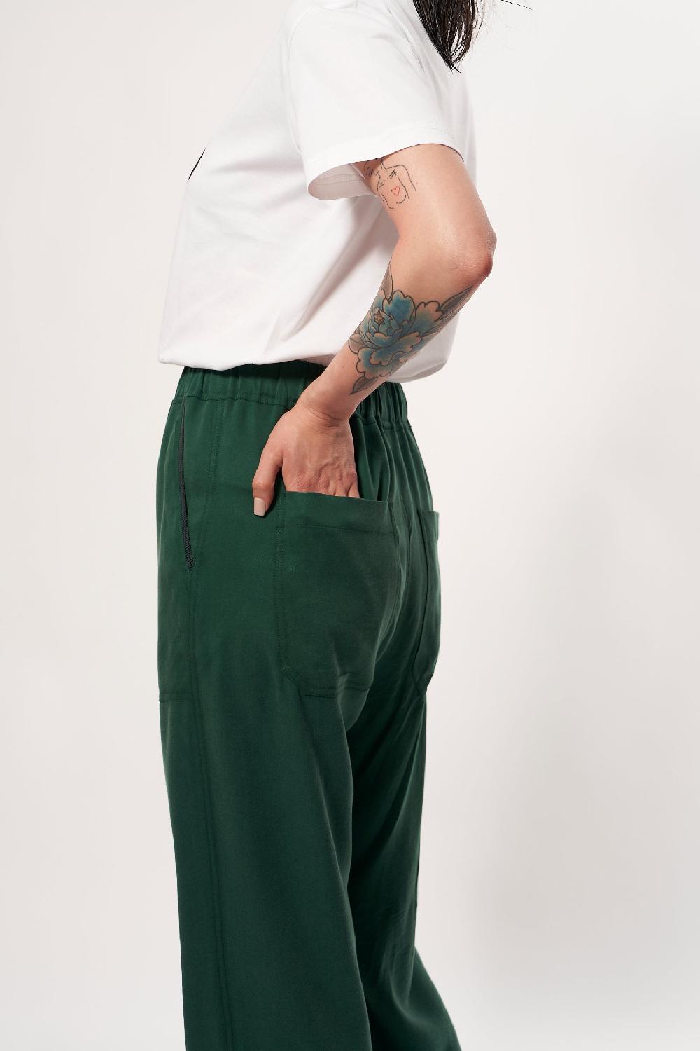 Sarah De Saint Hubert VIC TROUSERS - Forest Green