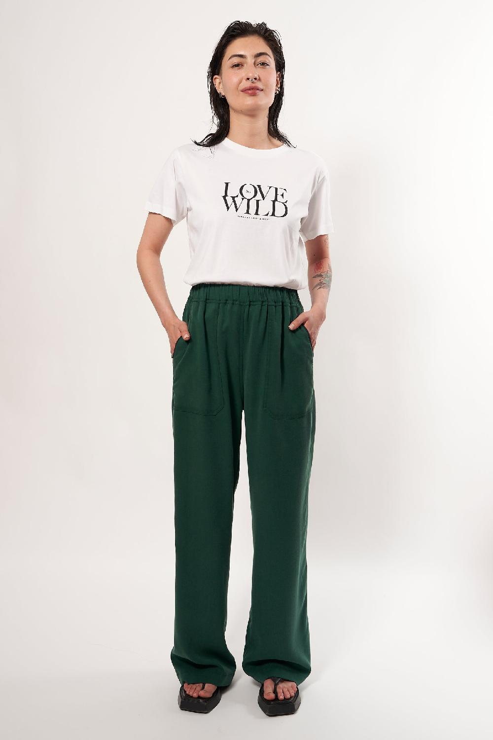 sarah de saint hubert VIC TROUSERS - Forest Green