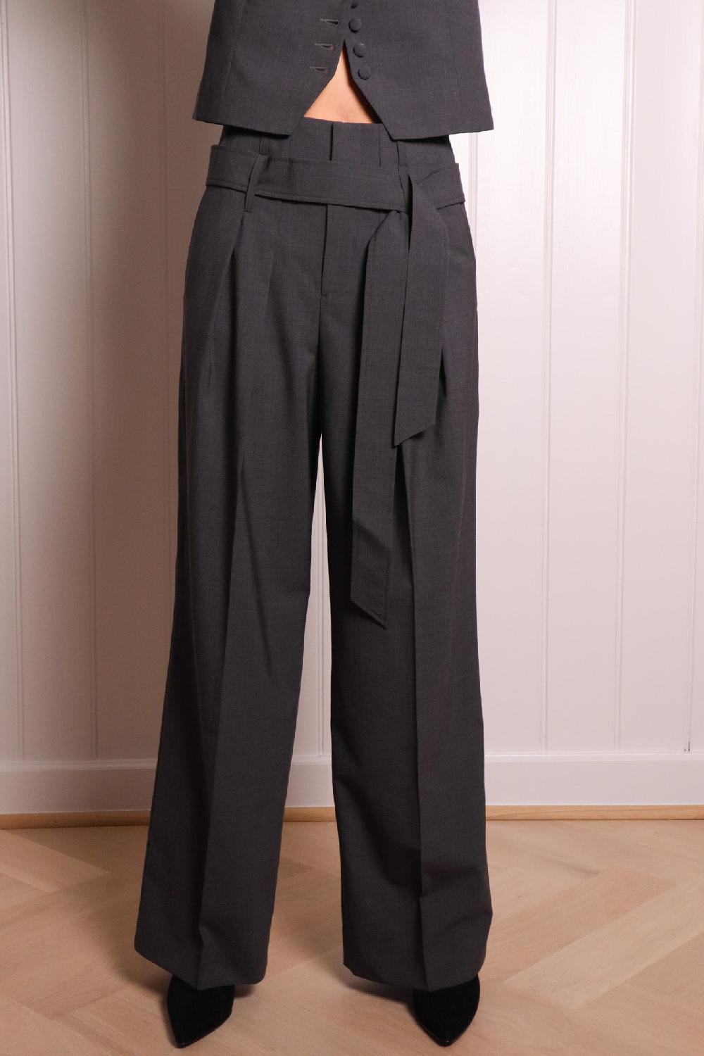 Sarah De Saint Hubert WOODY VIRGIN WOOL TROUSERS - Grey