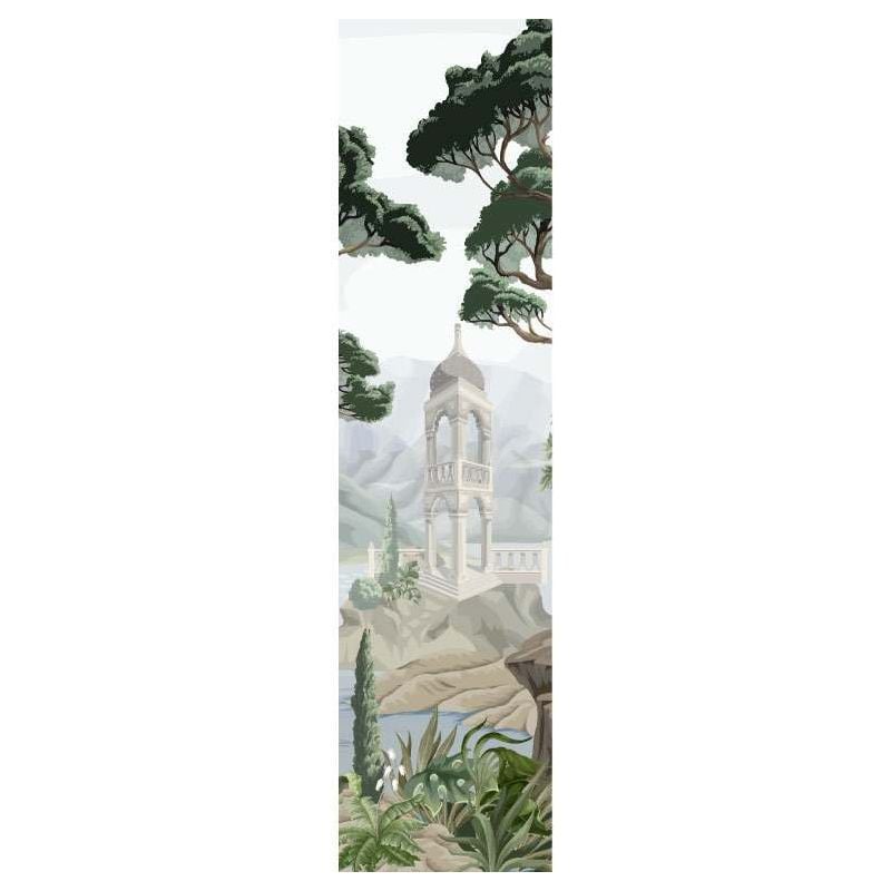 scenolia Papier peint dessin paysage avec vestige d'architecture romaine