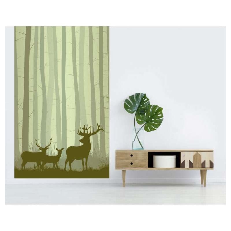 Scenolia Papier Peint Illustration Cerf Dans La Forêt