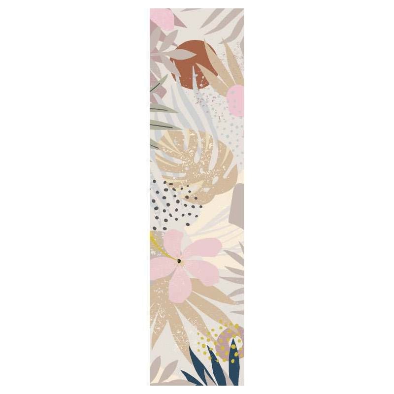 scenolia Papier peint illustration fleurs et multiples feuilles