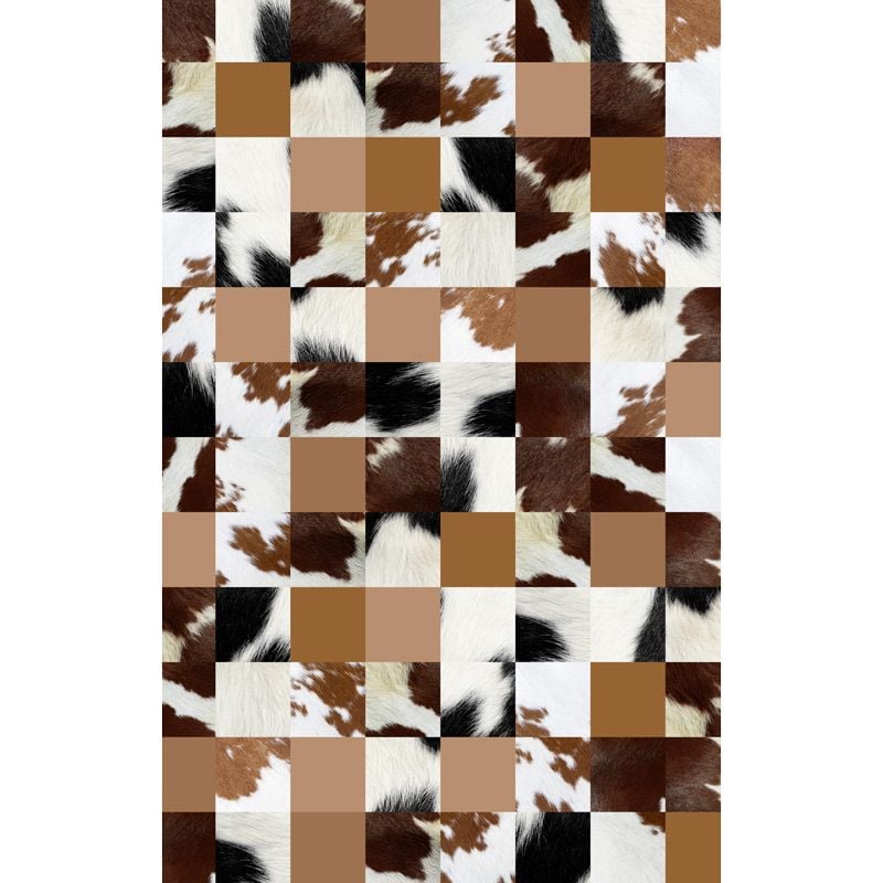 scenolia Papier peint patchwork peau de vache marron