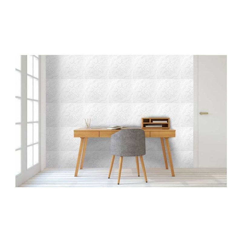 Scenolia Papier Peint Trompe L'oeil Style Victorien Blanc