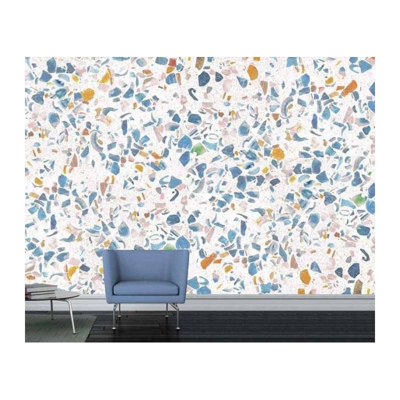 Scenolia Papier Peint Trompe L'oeil Terrazzo Imitation De La Matière