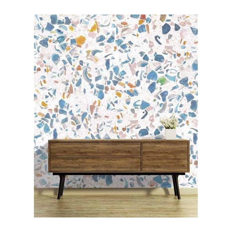 scenolia Papier peint trompe l'oeil terrazzo imitation de la matière
