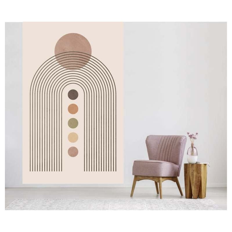 Scenolia Papier Peint Vertical Graphique Arches Et Disques Colorés