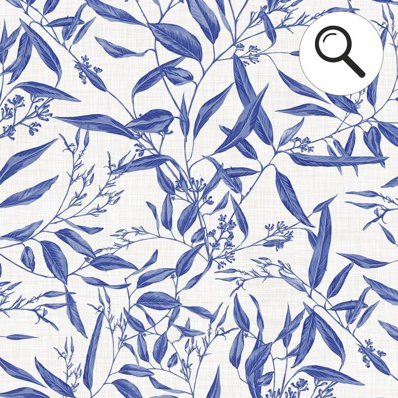 scenolia Papier peint à motif végétal bleu