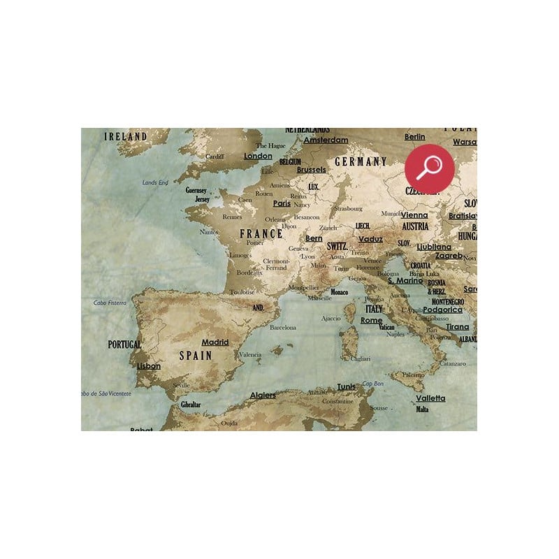 Scenolia Papier Peint Carte Du Monde Vintage