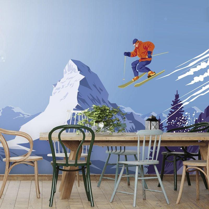 Scenolia Papier Peint D'illustration Hivernale
